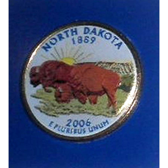 NORTH DAKOTA COLORIZED QUARTER & FIRST DAY COVER BY POSTAL COMMEMORATIVE SOCIETY - Picture 3 of 4